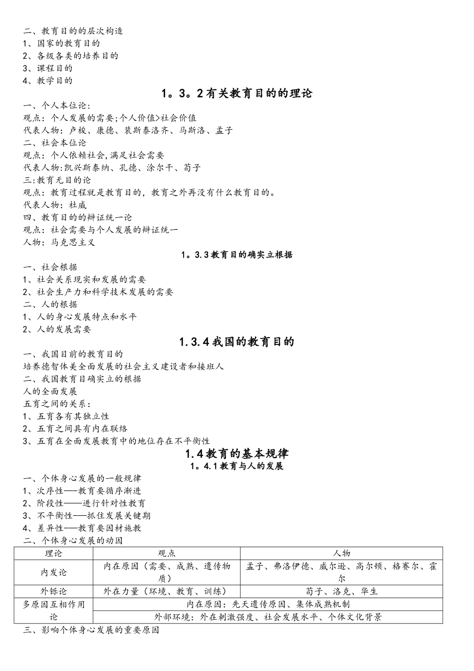2025年中学教育知识与能力考点汇总_第3页