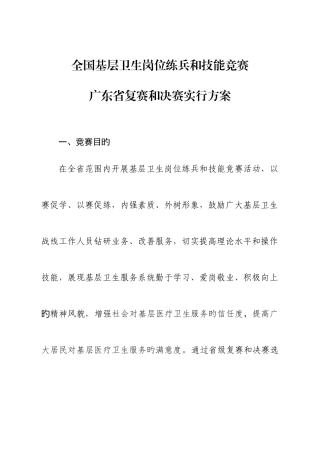 2025年基层卫生岗位练兵和技能竞赛