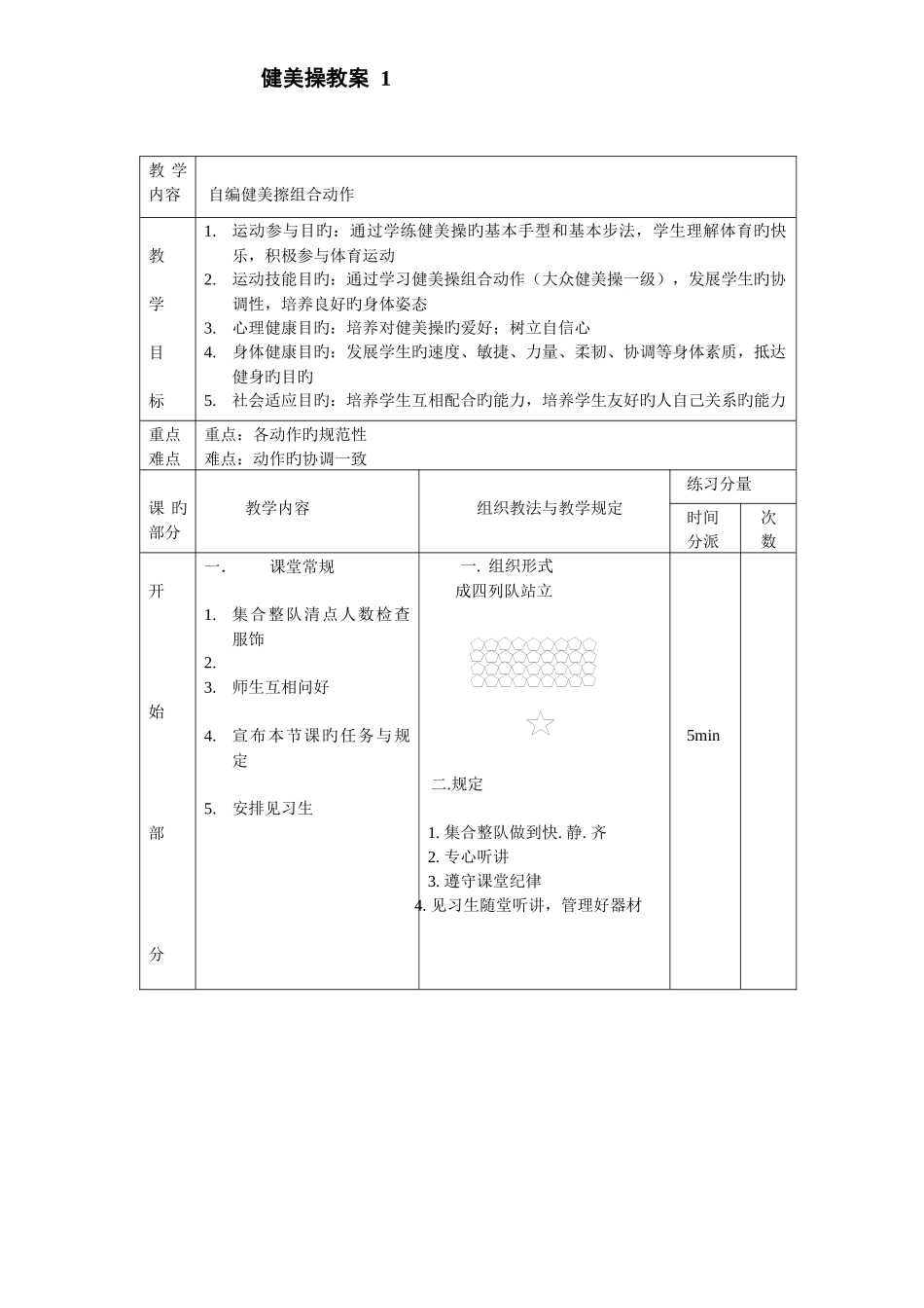 2025年大众一级健美操教案全套_第1页