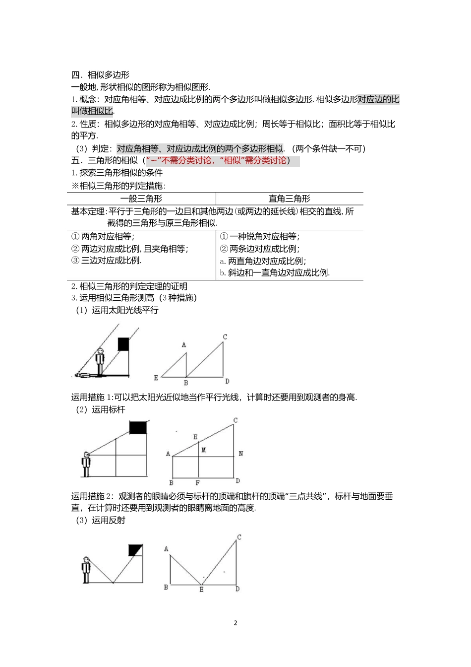 2025年第四章图形的相似知识点_第3页