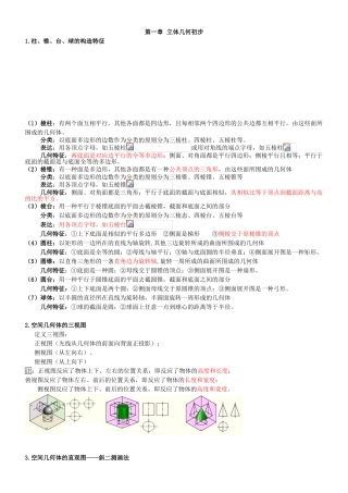 2025年人教版数学必修2知识点很完整
