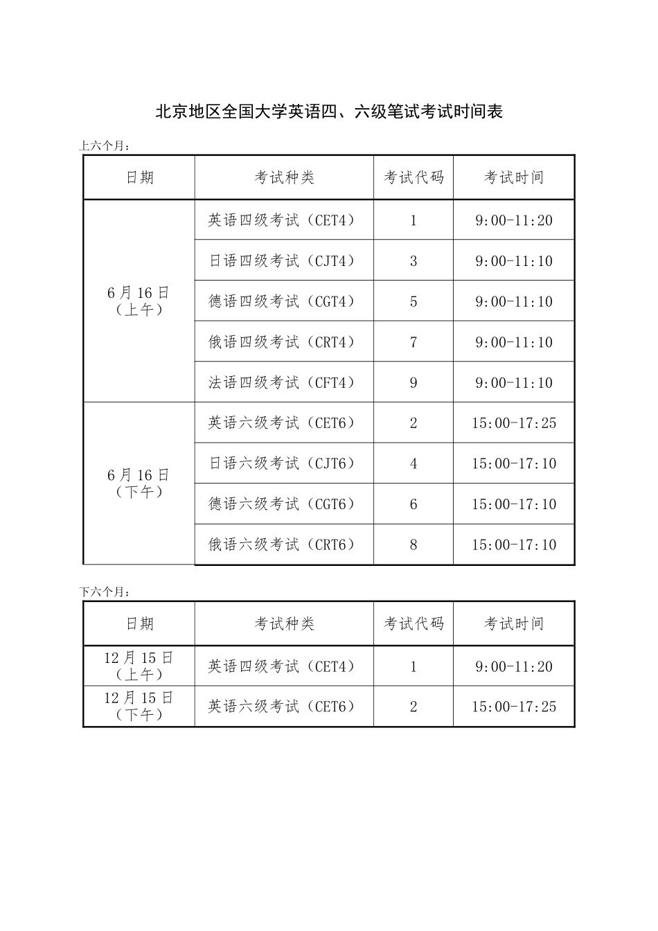 2025年下半年北京市中小学教师资格考试笔试日程安排表_第3页