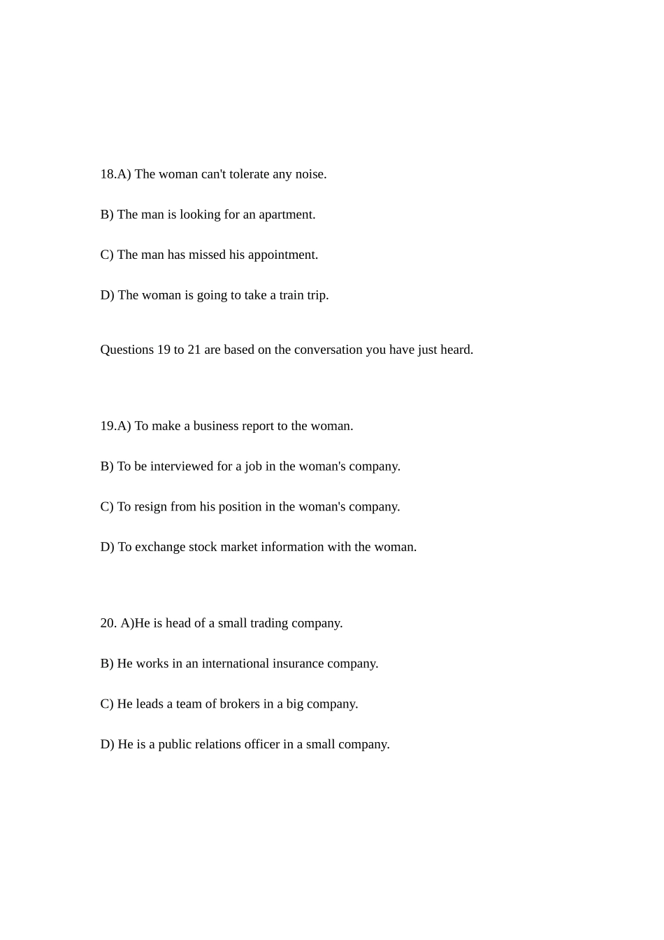 2025年大学英语四级听力试题_第3页