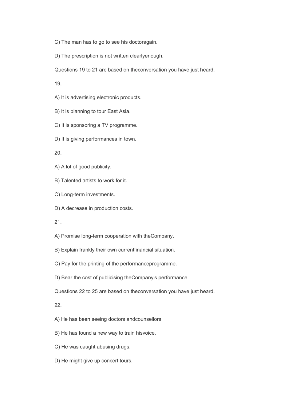 2025年大学英语六级听力真题原文答案_第3页