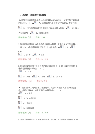 2025年年咨询师继续教育航测遥感试卷及答案