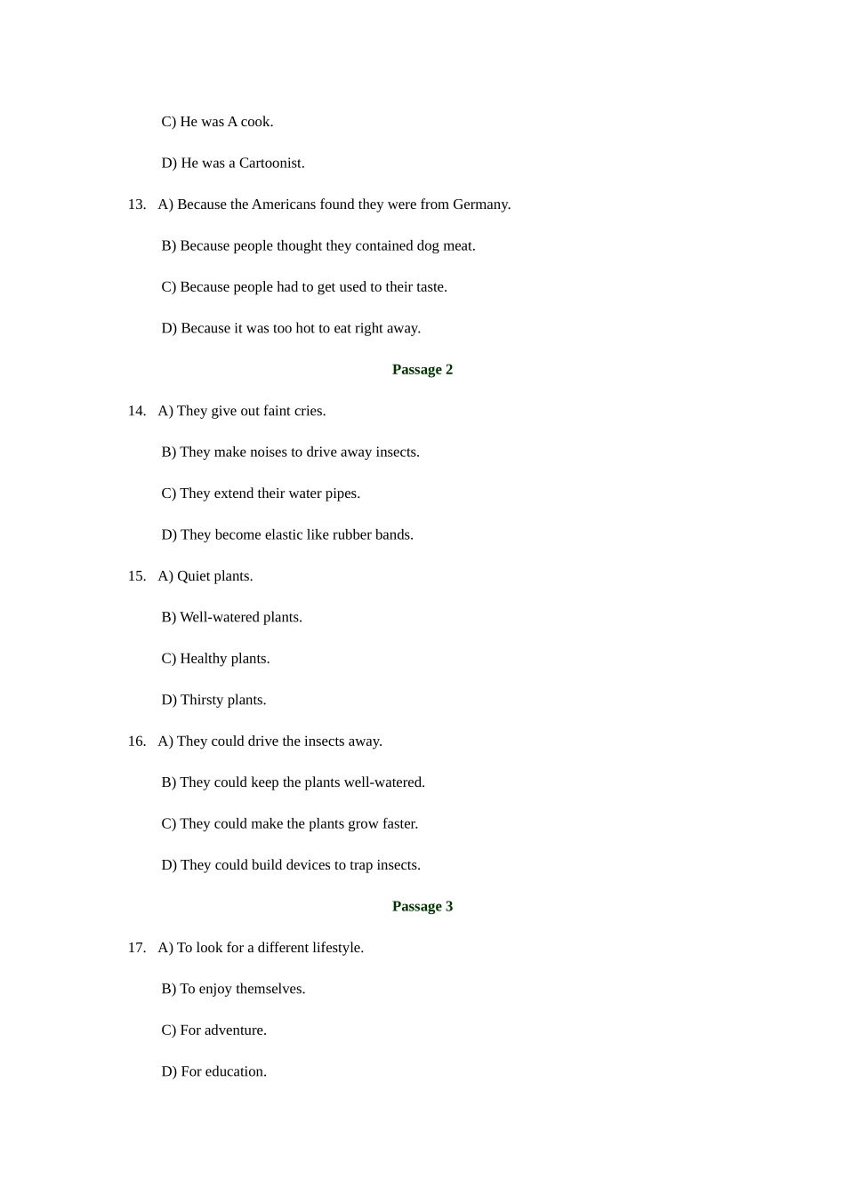2025年大学英语六级听力真题答案与原文_第3页