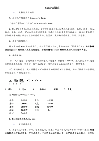 2025年Word知识点