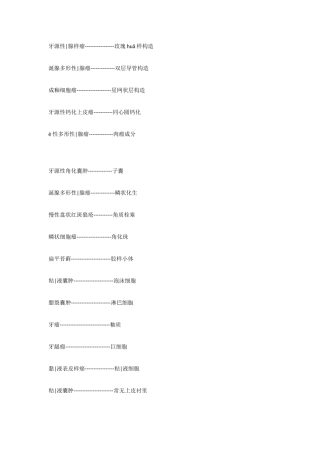 2025年复习口诀口腔执业医师