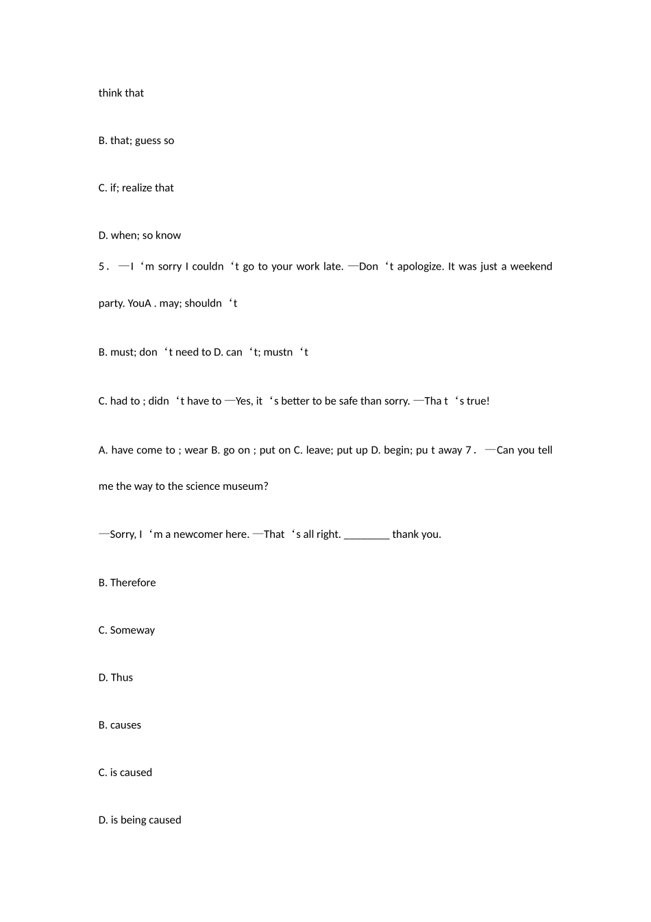 2025年南充高中面向省内外自主招生考试英语试题答案_第2页