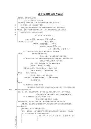 2025年电化学基础知识点总结