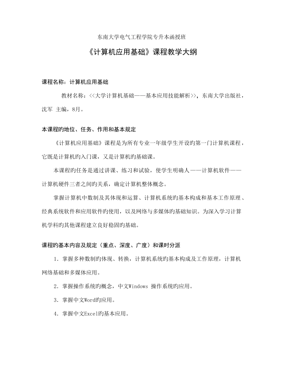 2025年东南大学电气工程学院专升本函授班_第1页