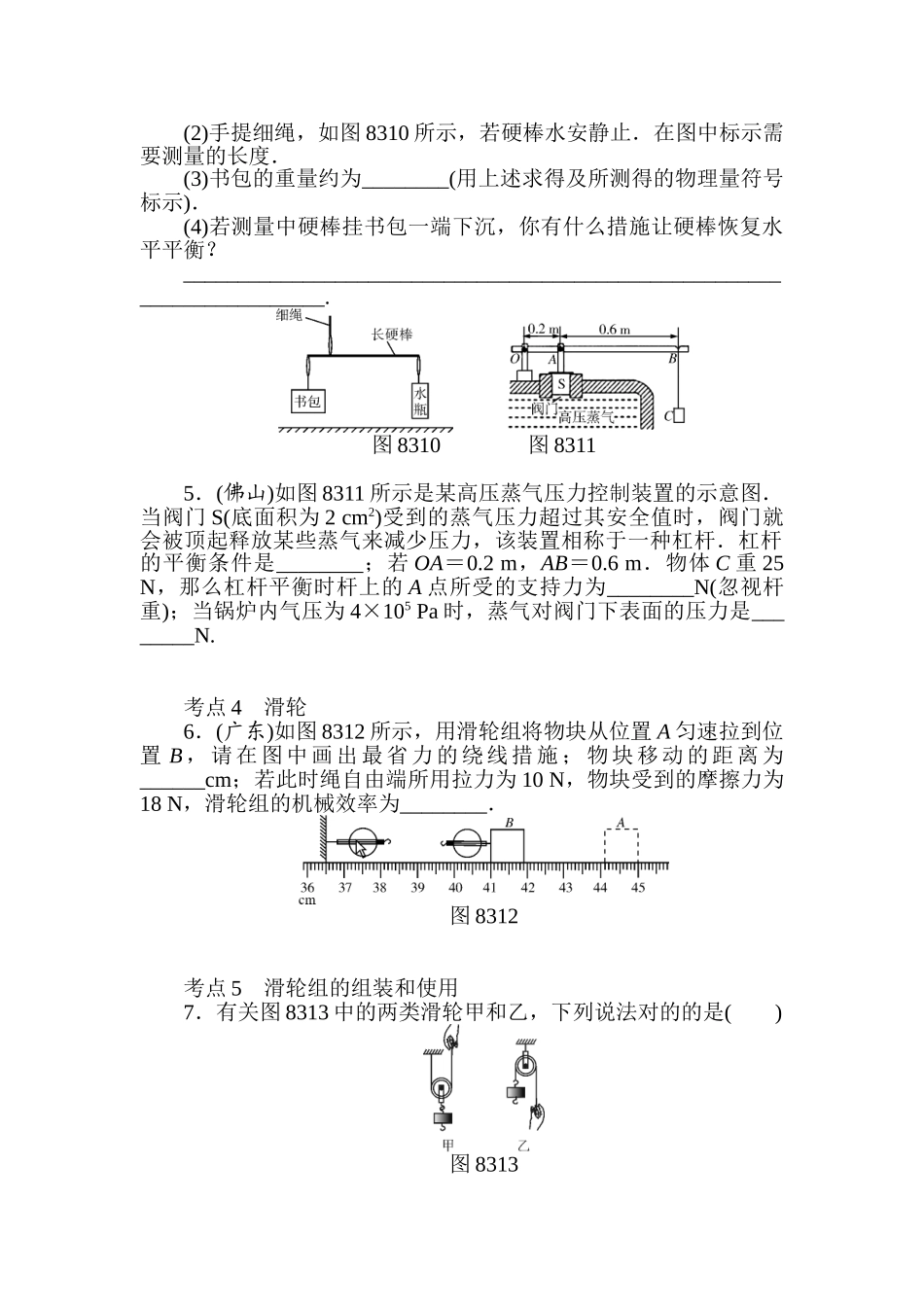 2025年中考物理考点专题练测_第2页