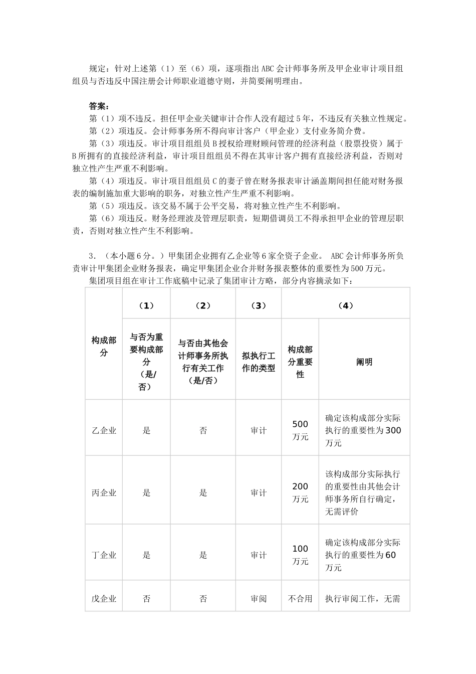 2025年注册会计师全国统一考试审计练习试卷机考_第2页