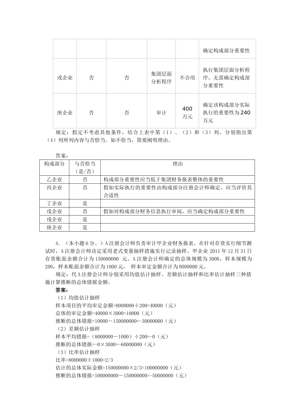 2025年注册会计师全国统一考试审计练习试卷机考_第3页