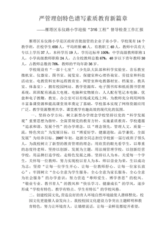 316工程督导汇报材料