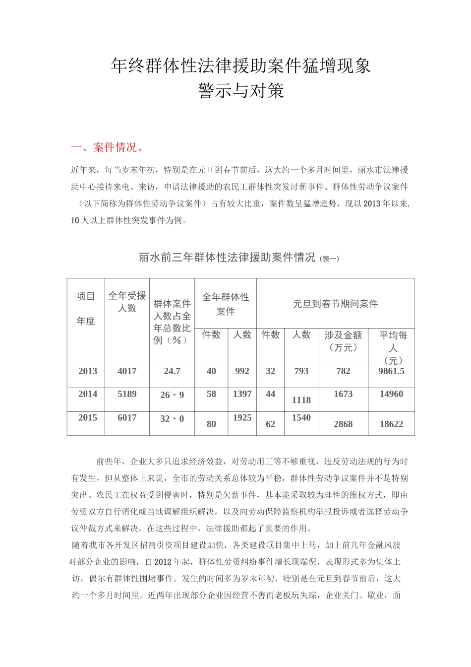 群体性农民工讨薪 预警机制的思考汇总_第1页