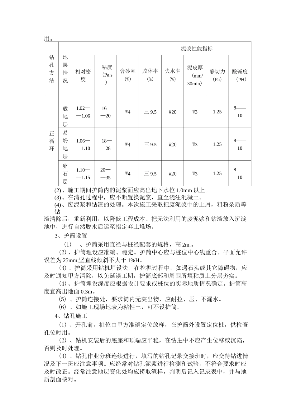 泥浆护壁钻孔注桩施工方案_第2页