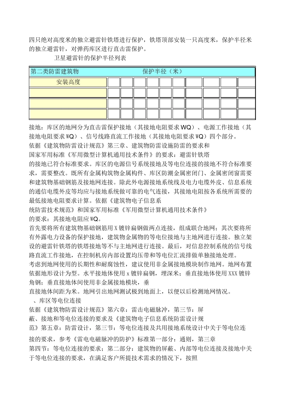 025军械库弹药库系统防雷设计方案模版_第2页