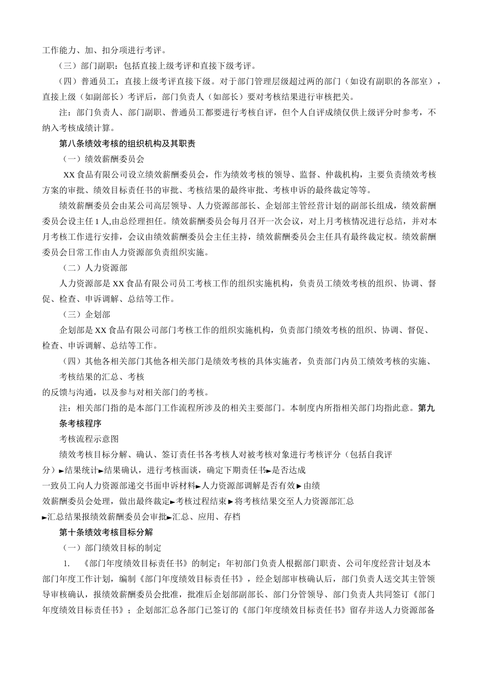 食品公司绩效管理制度_第3页