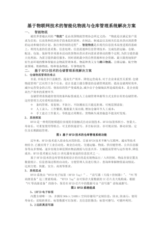 基于物联网技术的智能化物流与仓库管理系统解决方案