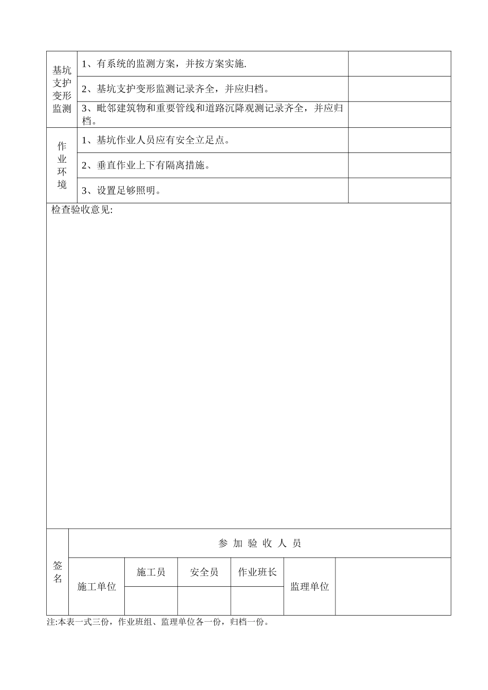 基坑支护检查验收表_第2页