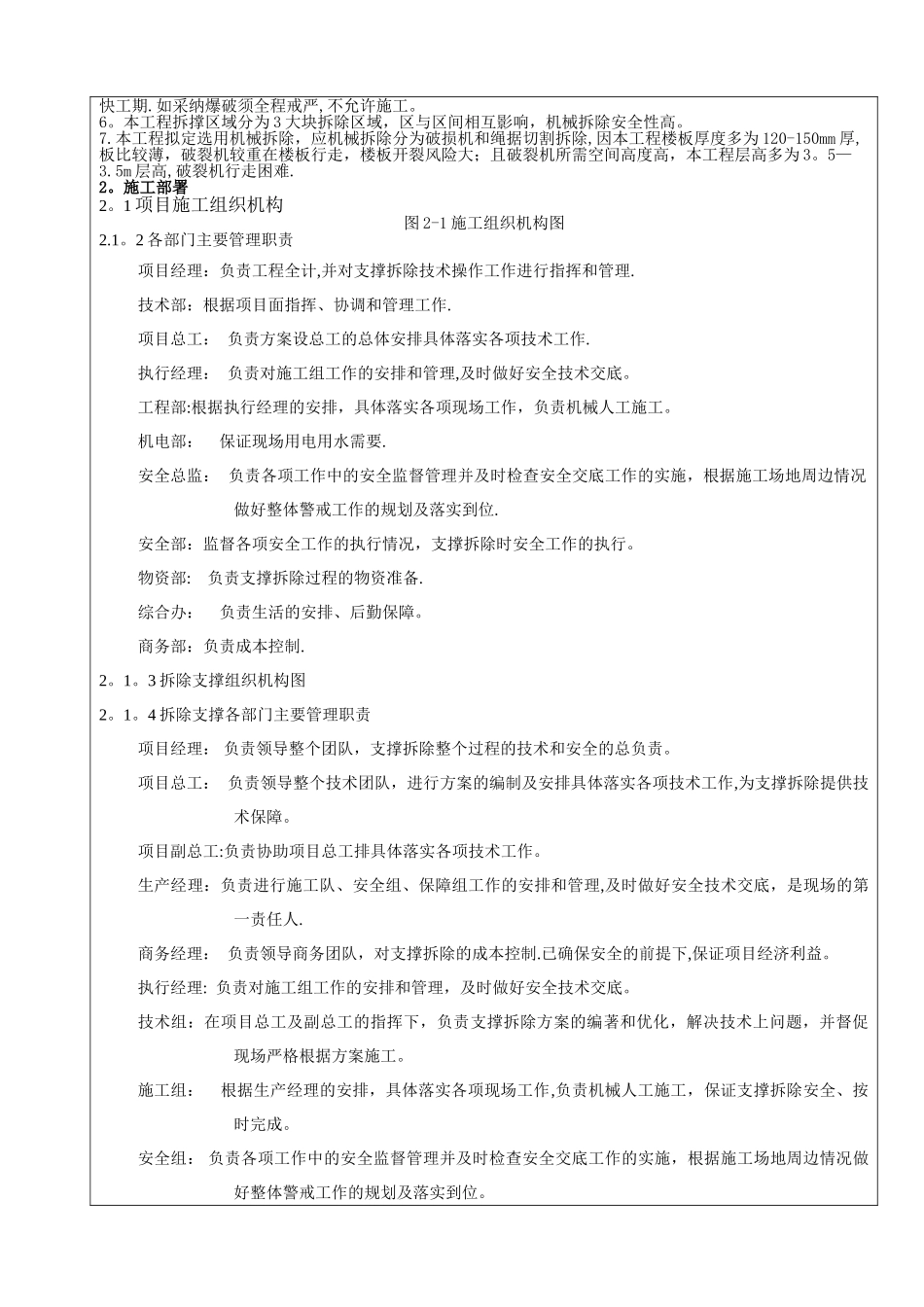 基坑水平支撑拆除安全专项方案_第3页