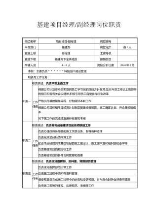 基建管理人员岗位职责-2
