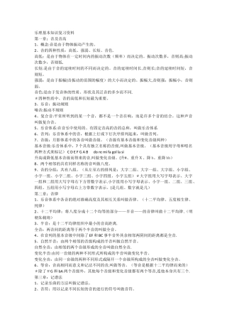 基本乐理总结