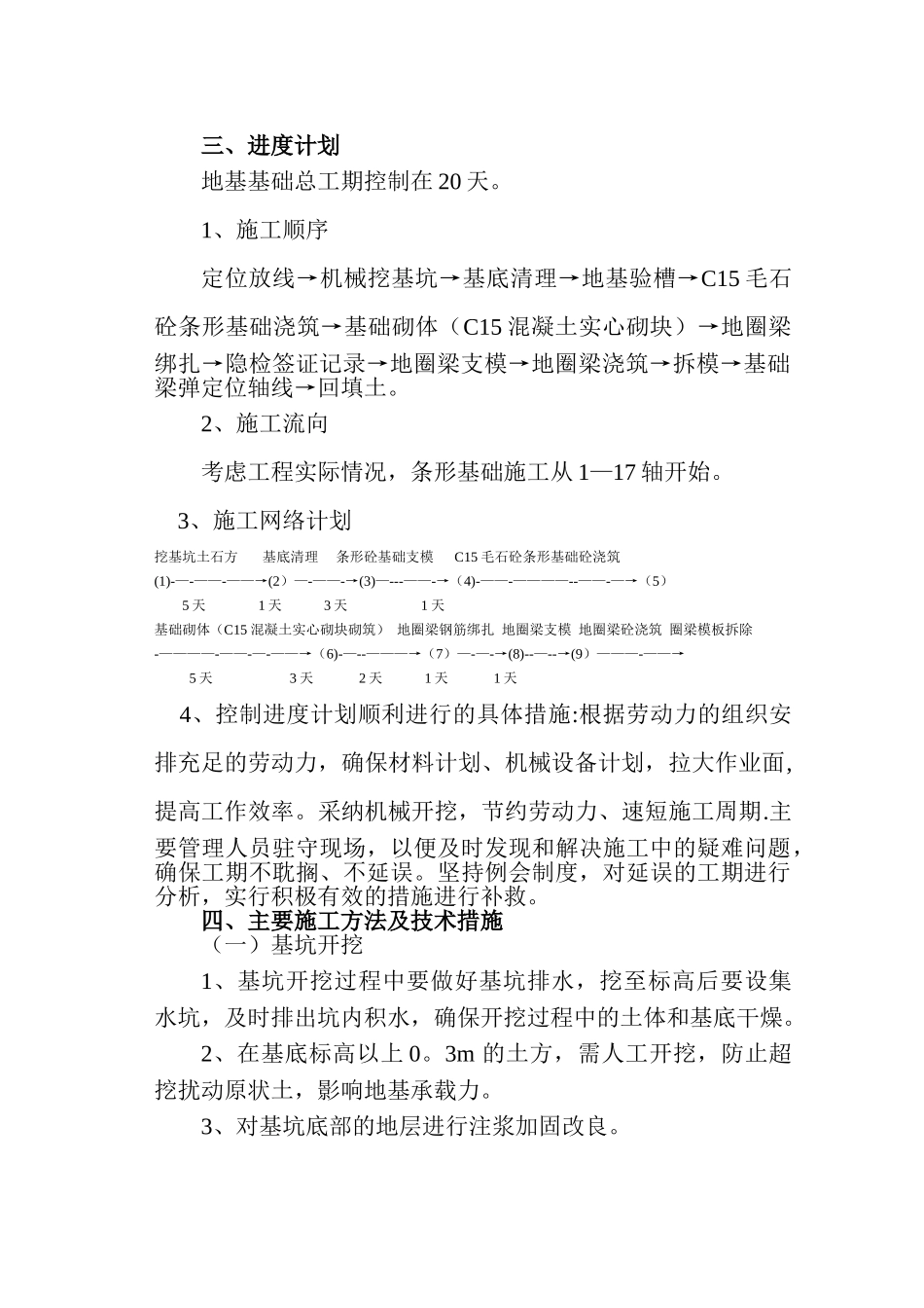 基础施工方案(条形基础)_第2页