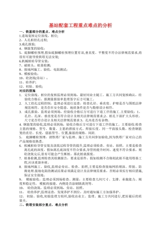 基站配套工程重点难点分析及合理化建议