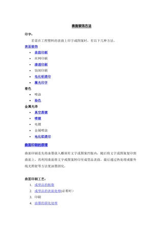塑料-表面装饰方法