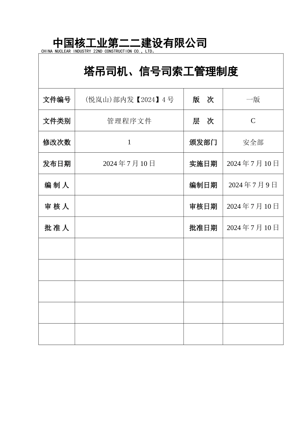 塔吊司机、指挥管理制度_第1页