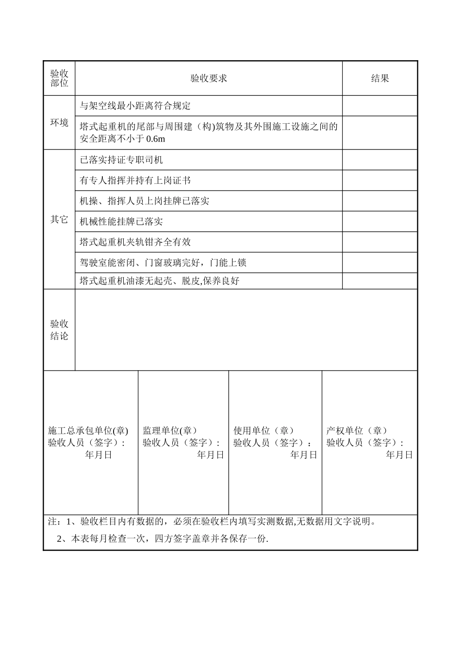 塔吊月检表(新)_第3页