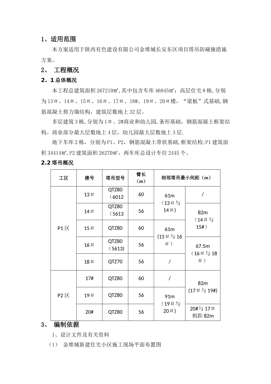 塔吊防碰撞措施方案_第2页