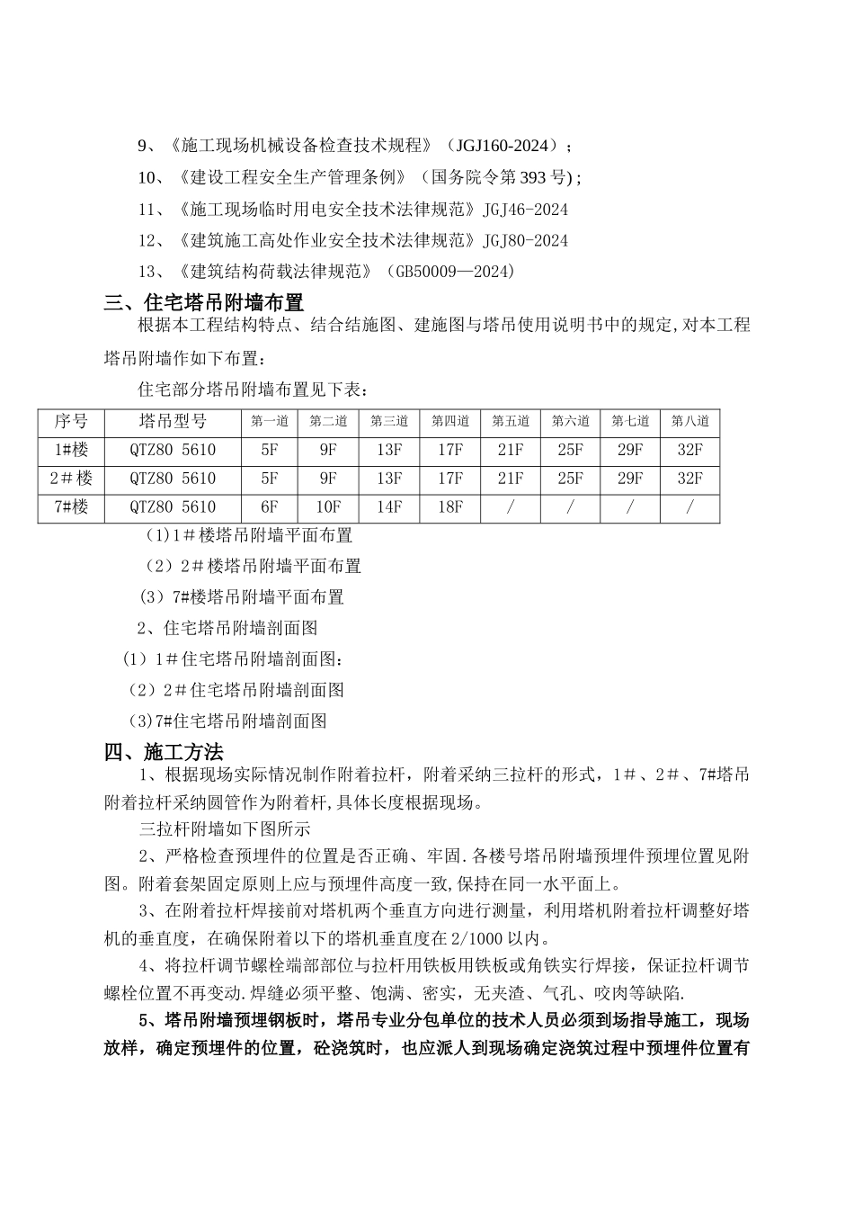 塔吊附墙施工方案_第2页