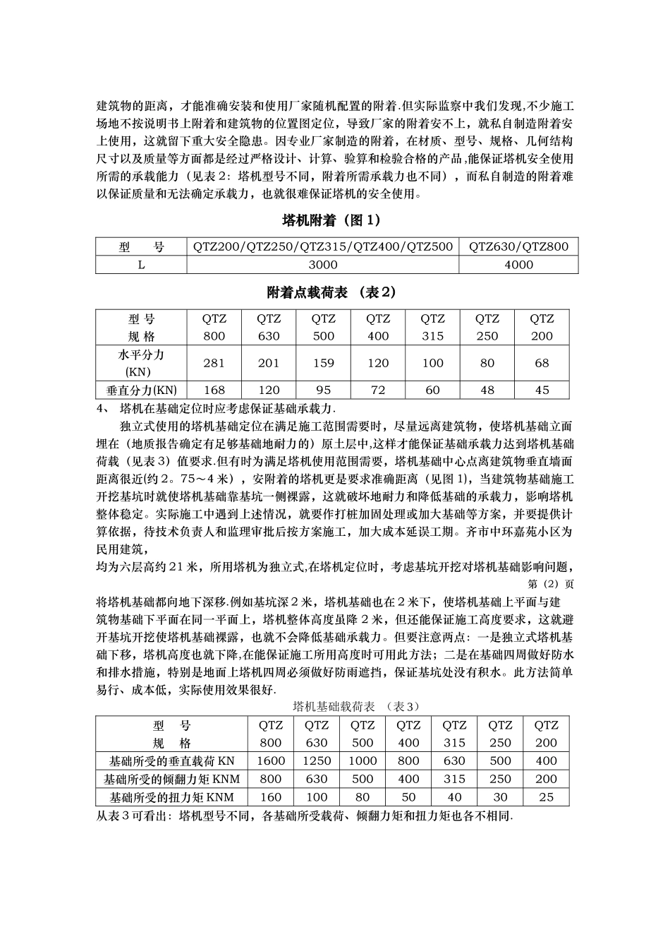 塔式起重机基础施工对塔机安全使用_第2页