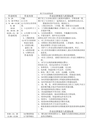 墩子作业流程标准