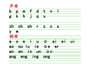 声母韵母整体认读音节表及一年级拼音学习的二种方法