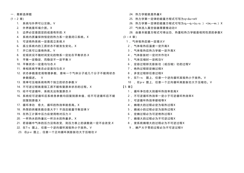 复旦工程热力学考试重点_第1页