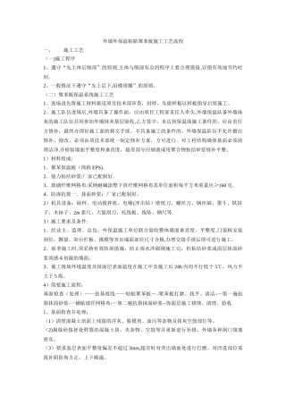 外墙外保温粘贴聚苯板施工工艺流程