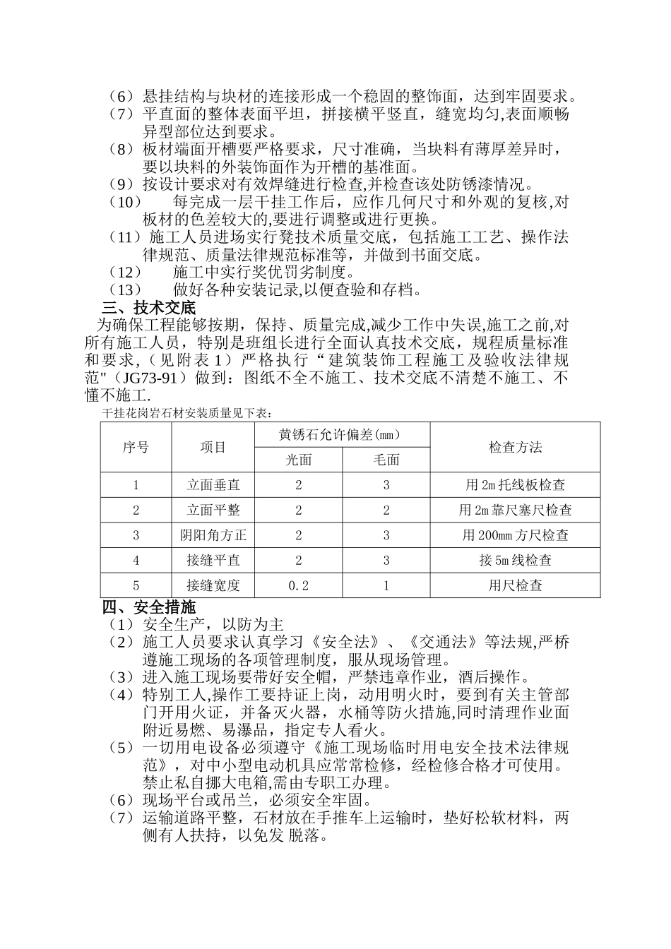 外墙干挂石材修补施工方案_第2页