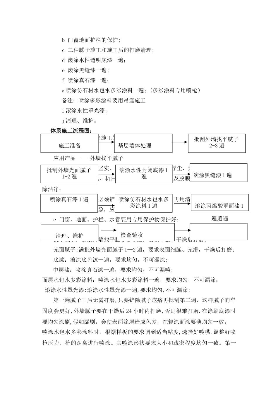 外墙水包水多彩涂料施工工艺-真石漆打底_第3页