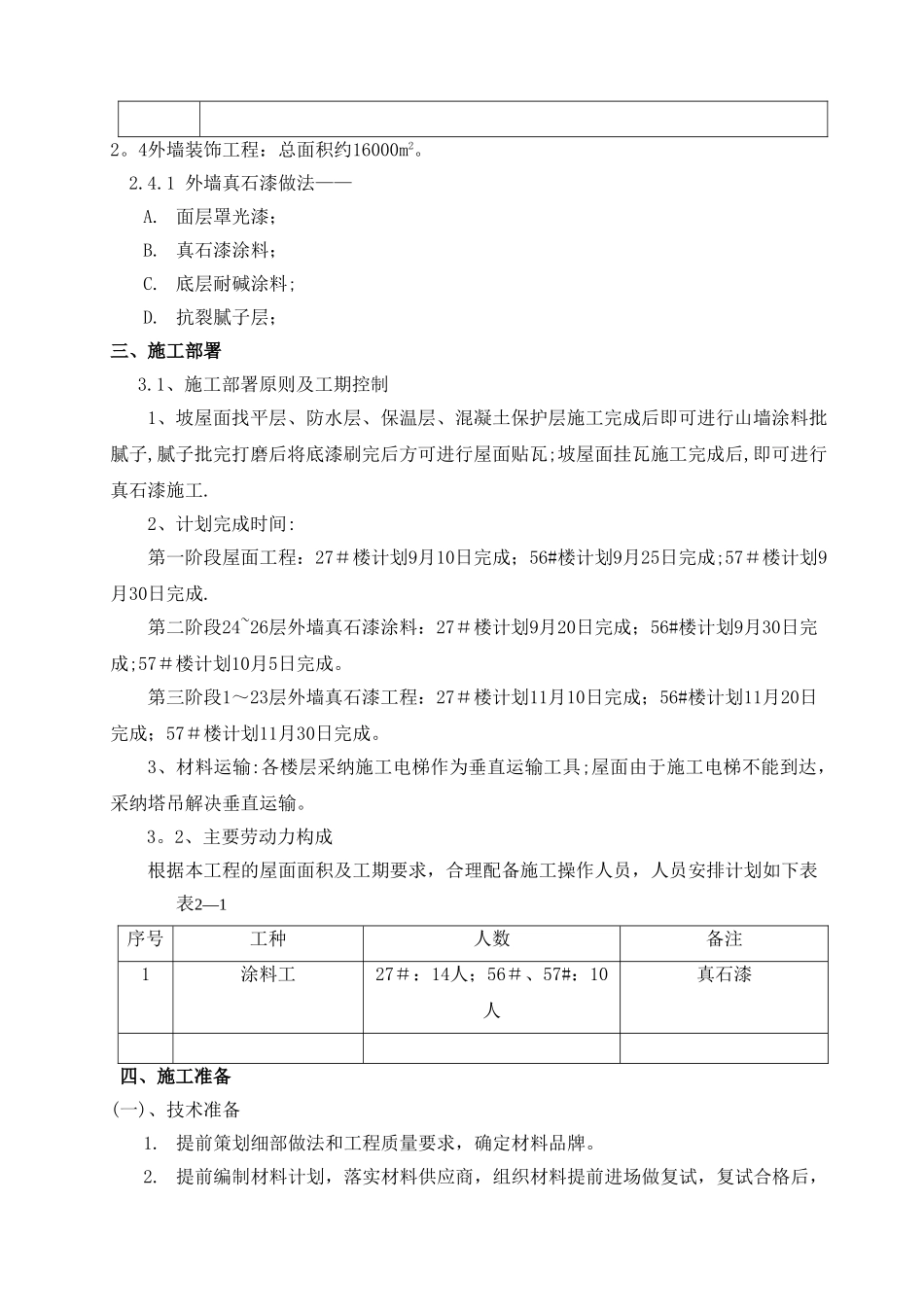 外墙真石漆施工方案(已修改)_第2页
