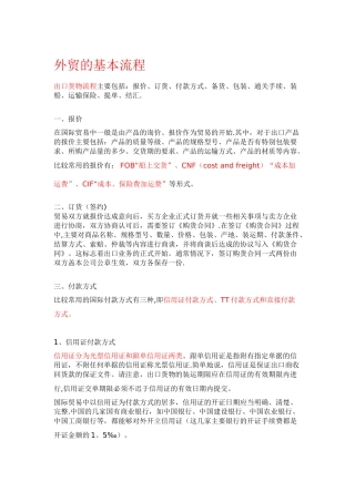 外贸基本流程