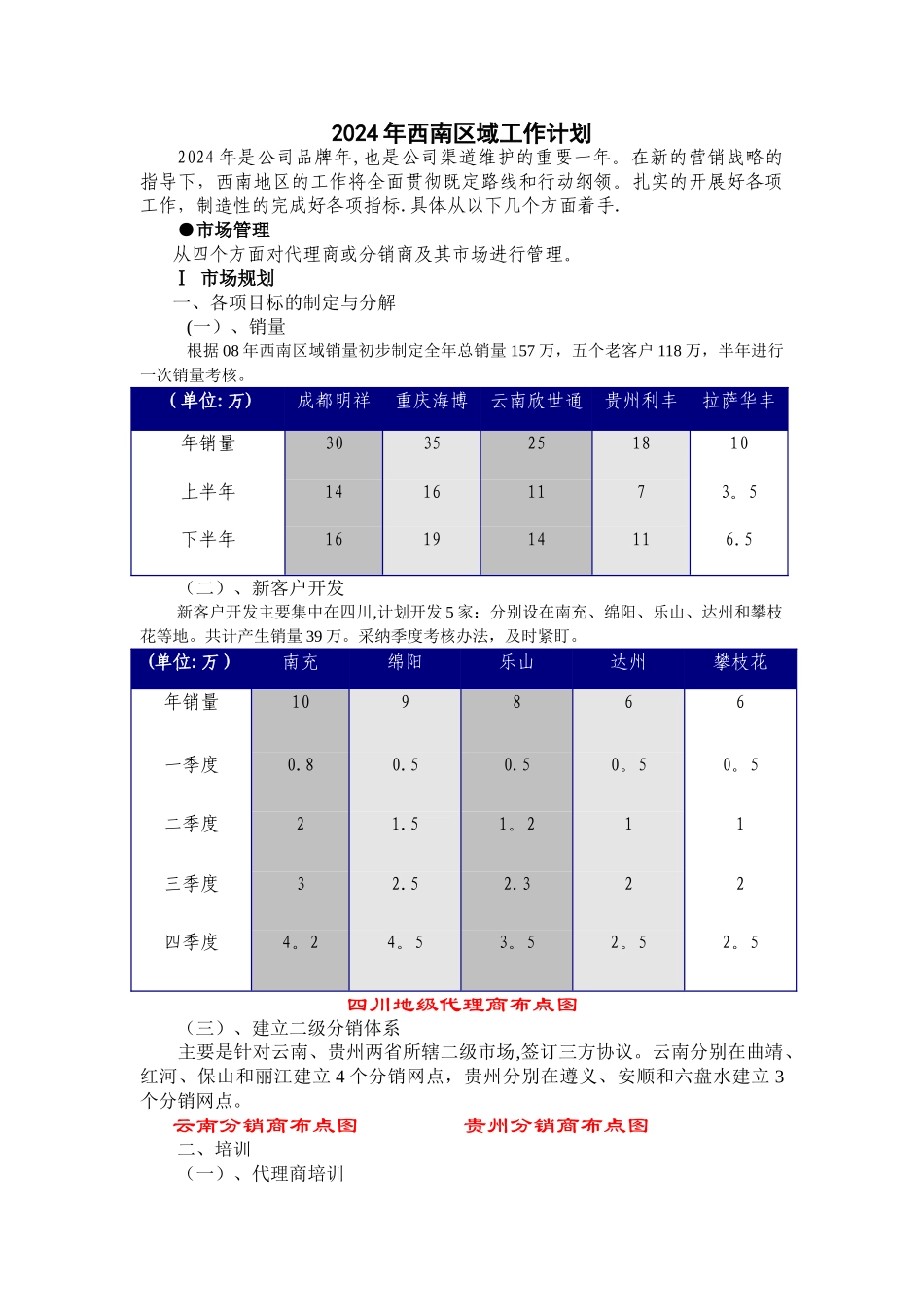 大区经理年度市场营销计划_第1页