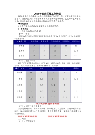 大区经理年度市场营销计划