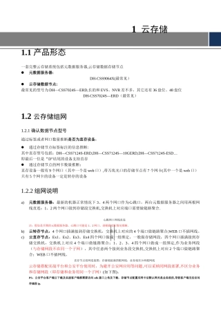 大华监控云存储部署方案
