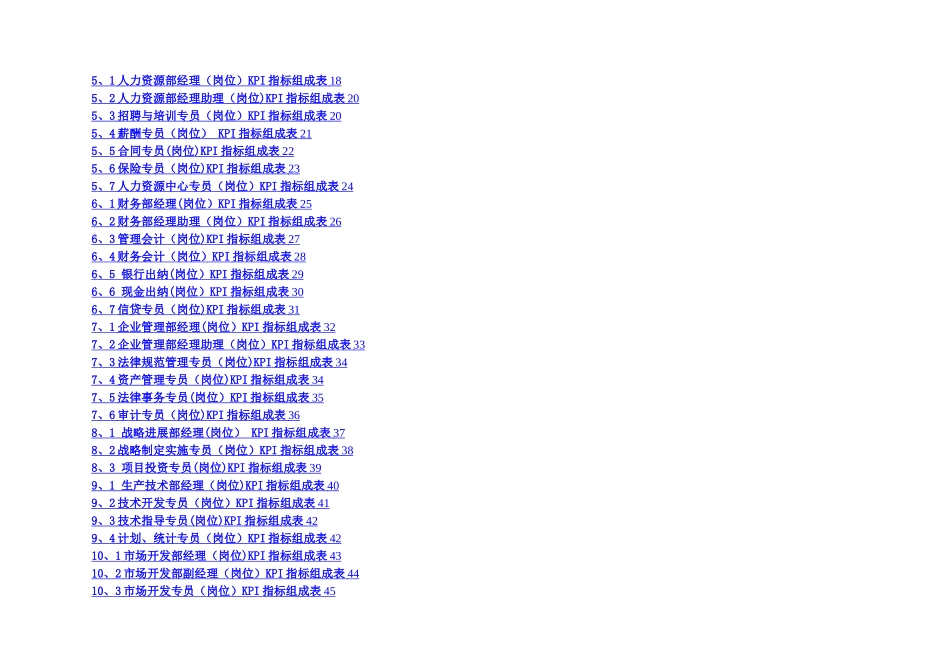 大型国企关键绩效考核指标KPI体系_第2页