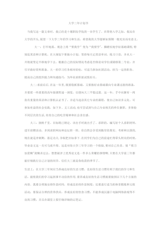 大学三年计划书