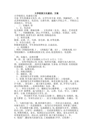 大学校园文化的建设方案版